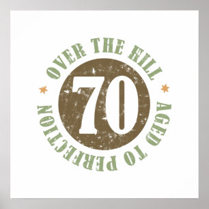 Póster 70th Birthday Over The Hill