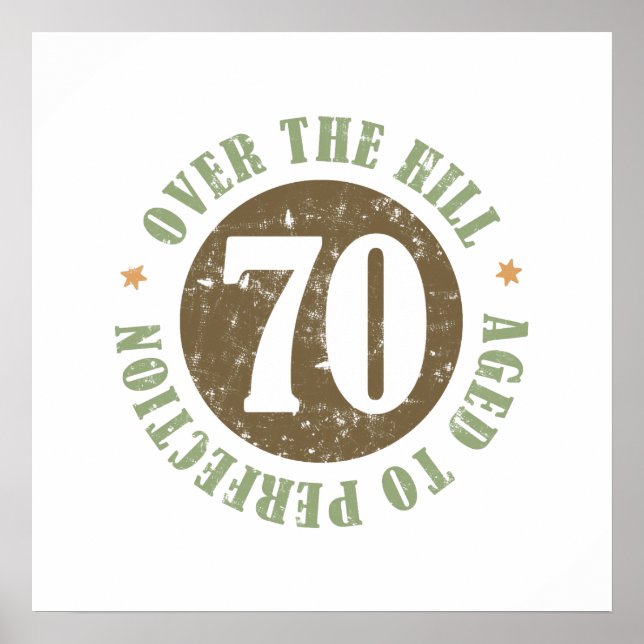 Póster 70th Birthday Over The Hill (Frente)