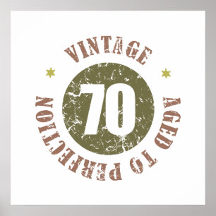 Póster 70th Birthday Vintage