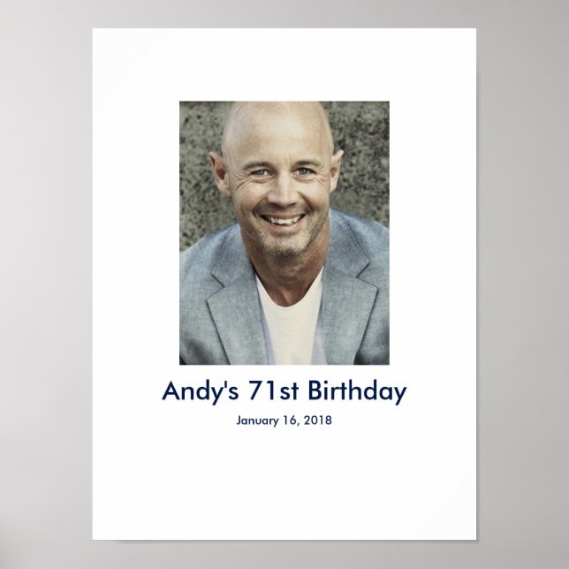 Póster 71.ª foto personalizado Rótulo en la Junta de Fies (Frente)