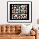 Póster 72 Cuadrado de Collage de fotos con texto - negro<br><div class="desc">Usa 72 fotos SQUARE para crear un collage de fotos personal. Este diseño moderno y limpio incluye un bloque de texto en una fuente san serif para agregar un nombre o un nombre de familia. El color de fondo se puede cambiar en el área personalizar. ***Para obtener los mejores resultados...</div>