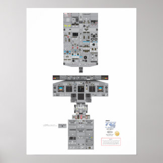 Póster 737NG Poster Cockpit
