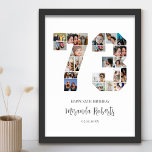 Póster 73.º Collage de fotos de cumpleaños 73 Personaliza<br><div class="desc">Celebrar el 73 cumpleaños con este poster de collage de fotos número 73 personalizado. Este regalo de personalizable también es perfecto para el aniversario de los bodas. Es una gran manera de mostrar preciosos recuerdos de tu vida de boda y casada. El poster presenta un collage de fotos que capturan...</div>
