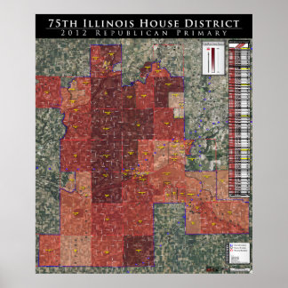 Póster 75º Distrito de la Casa de Illinois - Primaria Rep