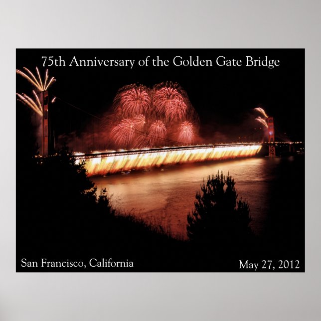 Póster 75° Aniversario del puente Golden Gate (Frente)