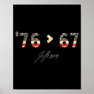 Póster 76 > 67 Jefferson Six Seven Meme para Gen Alpha
