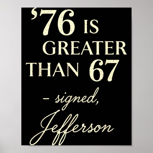 Póster 76 Mayor Que 67 Thomas Jefferson Historia Diversió (Frente)