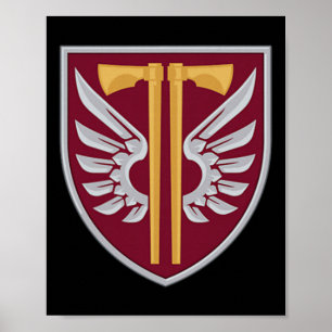 Póster 77ª Brigada Aeromóvil (Ucrania) V2 Milicia Ucrania