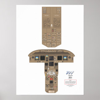 Póster 777 Poster Cockpit