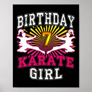 Póster 7.ª Camisa Chica de Cumpleaños - Niño de 7 años de