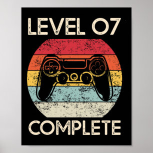 Póster 7.º Boda Aniversario Parejas Husbynd Gamer Funn