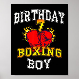 Póster 7.º Nacimiento Camisa - Boxing Niño de 7 años