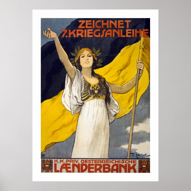 Póster 7.º préstamo de guerra de Austria (blanco) (Frente)