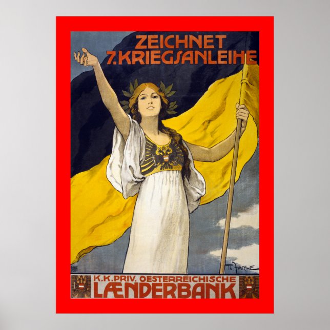 Póster 7.º préstamo de guerra de Austria (frontera) (Frente)