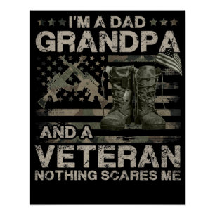 Póster 7 Camiseta del Día del Padre Veterano Soy un Papá 