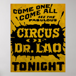 Póster 7 caras del Poster de volante del Dr. Lao Circus
