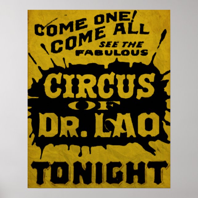 Póster 7 caras del Poster de volante del Dr. Lao Circus (Frente)