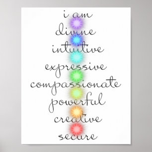 Póster 7 Chakras S Para Amantes Del Yoga
