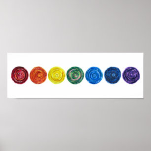 Póster 7 ilustraciones del claro de Chakras #1