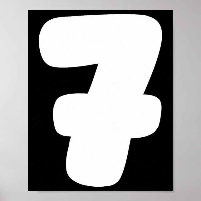 Póster 7 Número Seis Siete 67 Gen Alfa jerga T divertido  (Frente)