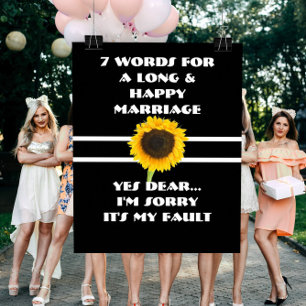 Póster 7 Palabras Para Un Largo Y Feliz Matrimonio - Póst