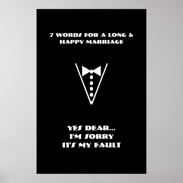 Póster 7 Palabras Para Un Matrimonio Largo Y Feliz - Post (Frente)