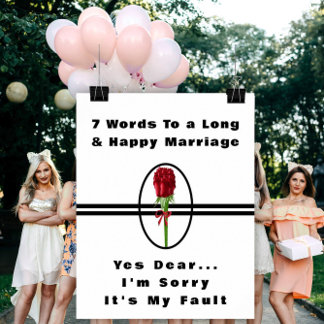Póster 7 Palabras Para Un Matrimonio Largo Y Feliz - Póst