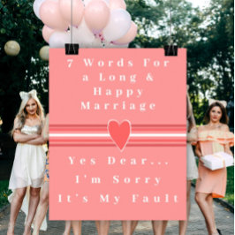 Póster 7 Palabras Para Un Matrimonio Largo Y Feliz - Post