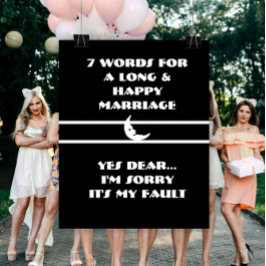 Póster 7 Palabras Para Un Matrimonio Largo Y Feliz - Post