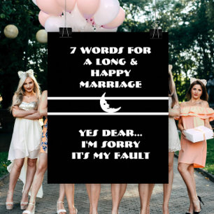 Póster 7 Palabras Para Un Matrimonio Largo Y Feliz - Post