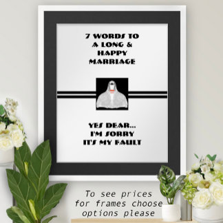 Póster 7 Palabras Para Un Matrimonio Largo Y Feliz - Póst