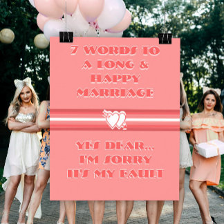 Póster 7 Palabras Para Un Matrimonio Largo Y Feliz - Post