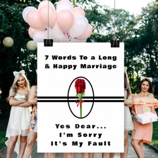 Póster 7 Palabras Para Un Matrimonio Largo Y Feliz - Póst