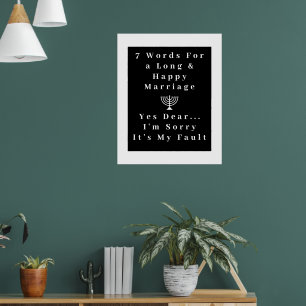 Póster 7 Palabras Para Un Matrimonio Largo Y Feliz - Post
