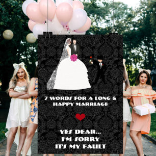 Póster 7 palabras para un matrimonio largo y feliz - Sí,