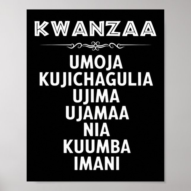Póster 7 Principios De Kwanzaa (Frente)