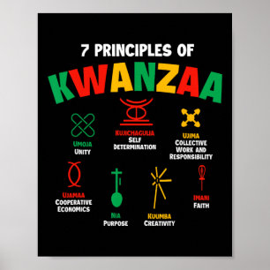 Póster 7 Principios De Kwanzaa - Heritag Afroamericano