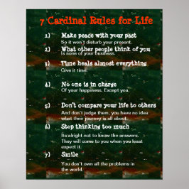 Póster 7 Reglas cardinales para la vida