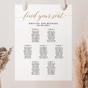 Póster 7 Tablas Encuentre Su Asiento