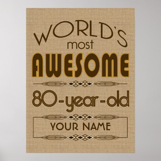 Póster 80.ª Celebración del Cumpleaños Mundo Mejor Fabulo (Frente)