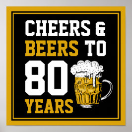 Póster 80 años de júbilo y cerveza a 80 años