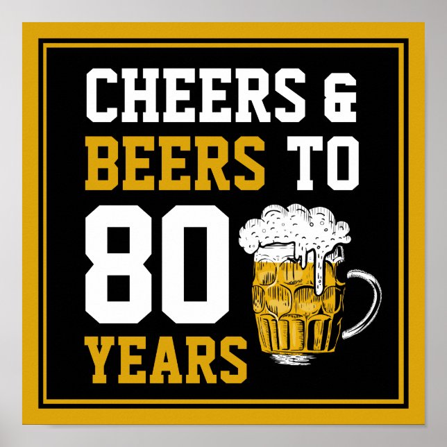 Póster 80 años de júbilo y cerveza a 80 años (Frente)