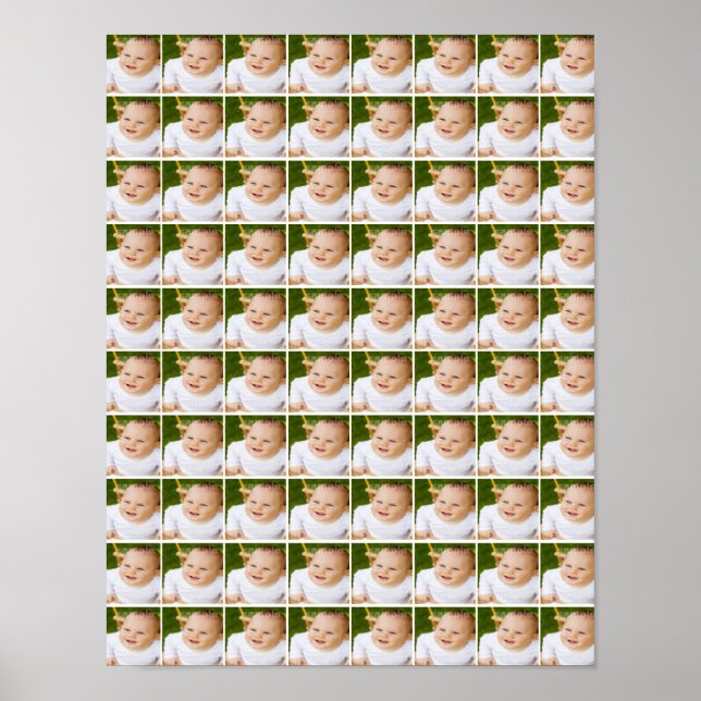 Póster 80 Collage de fotos individual personalizado (Frente)