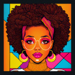 Póster 80s American Girls in Pop Art Style: Colorful !<br><div class="desc">"Experience the Essence of 80s Culture with this Bold and Vibrant Pop Art Portrait. This unique artwork captures the iconic fashion and personal style of the era, with bold strokes and bright colors that make it a must-have addition to any pop art collection. Don't miss your chance to own a...</div>