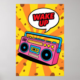 Póster 80s Pink Cassette  Pop Art