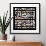 Póster 81 Cuadrado de Collage de fotos con texto - negro<br><div class="desc">Usa 81 fotos SQUARE para crear un collage de fotos personal. Este diseño moderno y limpio incluye un bloque de texto en una fuente san serif para agregar un nombre o un nombre de familia. El color de fondo se puede cambiar en el área personalizar. ***Para obtener los mejores resultados...</div>