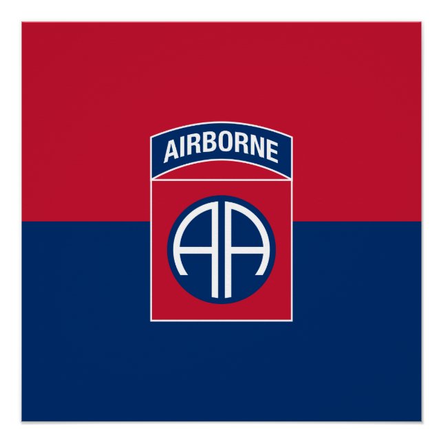 Póster 82ª División Aérea Bandera Veterano Militar (Anverso)