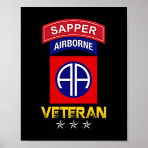 Póster 82.ª Camisa Aérea - 82.ª Veterana Del Sapper