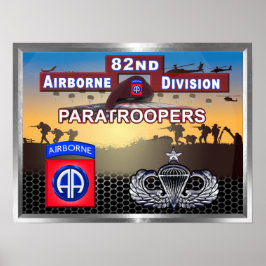 Póster 82.º Poster de Paracaidistas de la División Aérea