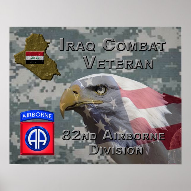 Póster 82.º Veterano de Combate Iraquí (Frente)